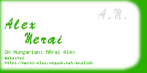 alex merai business card