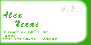 alex merai business card
